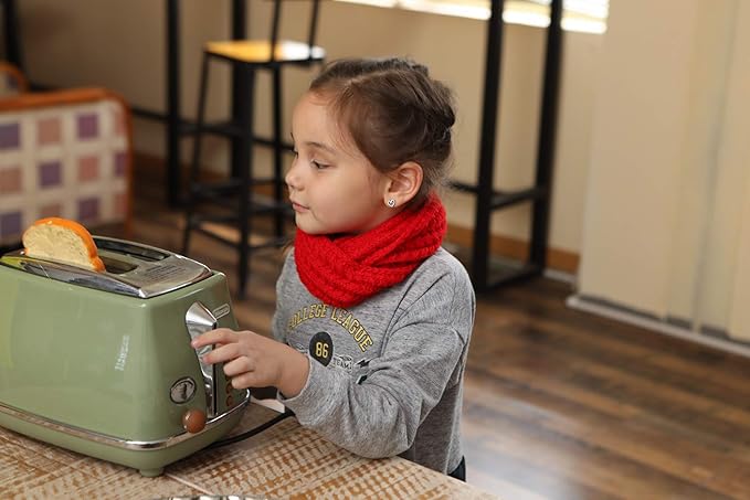 Kids Knitted Scarf Winter Fashion Solid Color Toddler Babyfor Girls Boys