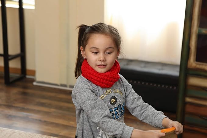 Kids Knitted Scarf Winter Fashion Solid Color Toddler Babyfor Girls Boys